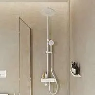 Душевая система Iddis Shelfy с изливом белый матовый SHEWTBTi06