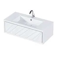 Тумба Glace 100П (994х300х476) 1я белый (низ)